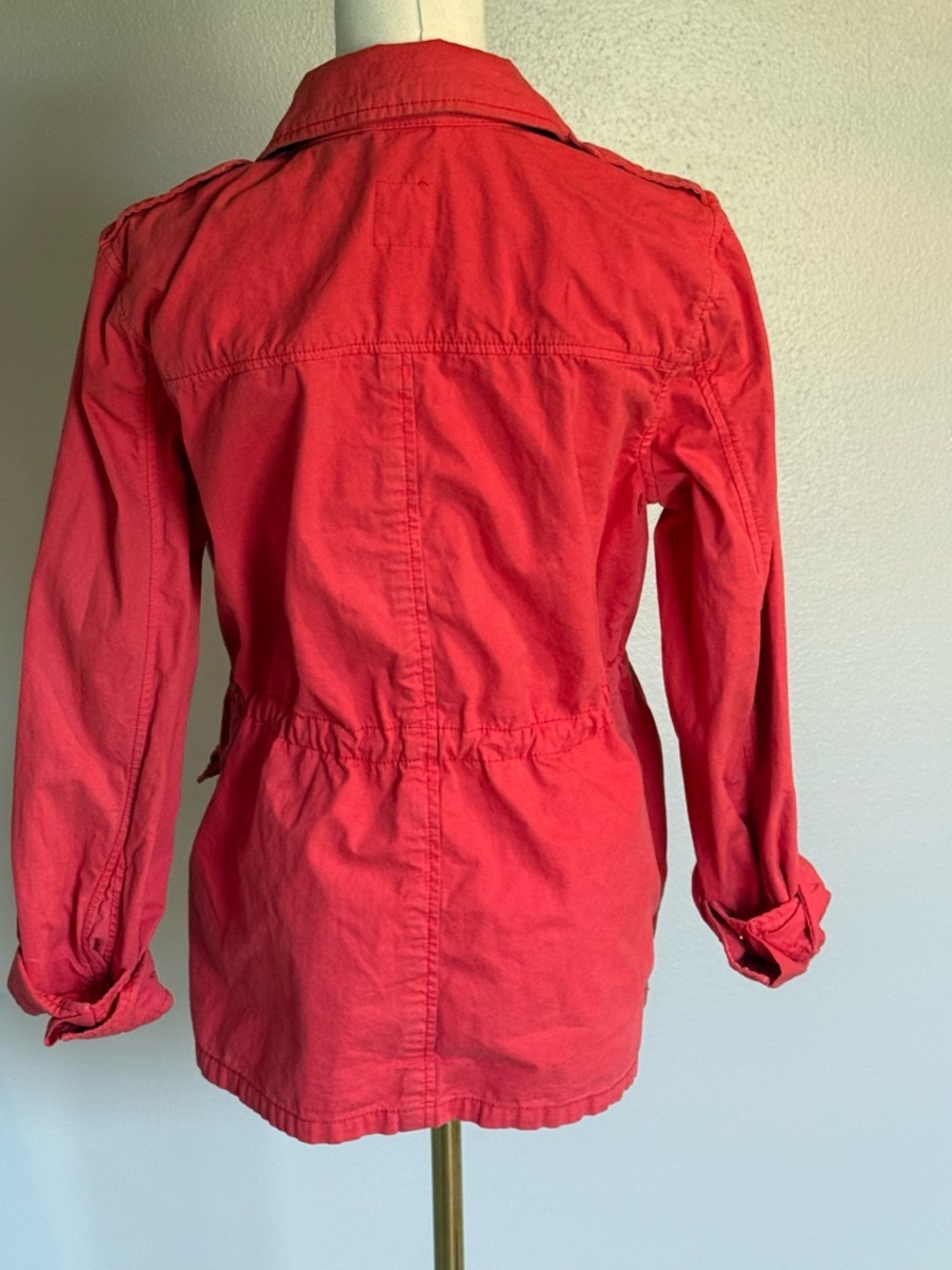 GAP Women's Coral-Red Utility Jacket - Picture 3 of 7